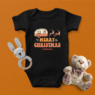 Camping God jul rener Personlig Namn T Shirt