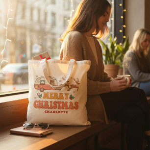 Camping God jul rener Personlig Namn Tygkasse