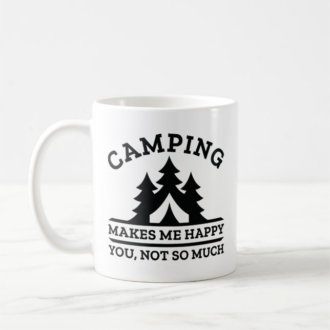 Camping gör mig glad kaffemugg (Vänster)