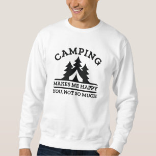 Camping gör mig Lycklig Lång Ärmad Tröja