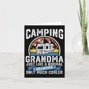 Camping Grandma Funny Camper Rv Retro Outdoor Wom Kort