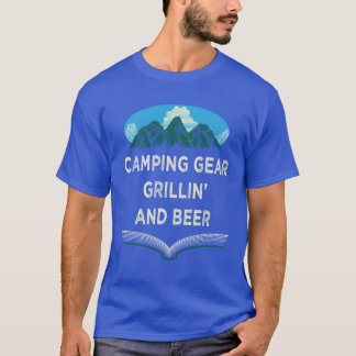 Camping Grillning och Öl Camper Party Camp Återför T Shirt