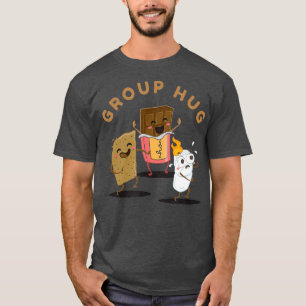 Camping Group Hug Smores Marshmallow och Funny T Shirt