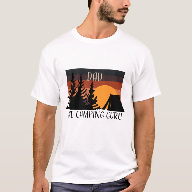 Camping Guru Pappa T-shirt | Nature Älskare (Framsida)