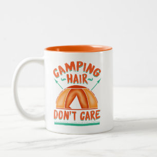 Camping Hair bryr sig inte om Äventyr Två-Tonad Mugg