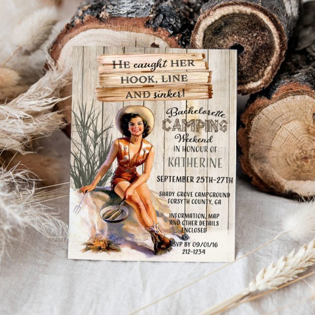 Camping Helg Bachelorette Inbjudningar (Skapare uppladdad)