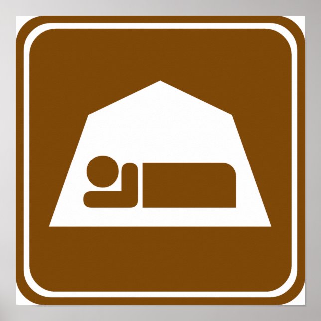 Camping Highway-tecken Poster (Framsidan)