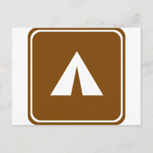 Camping Highway-tecken Vykort