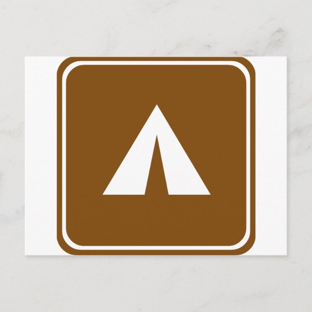 Camping Highway-tecken Vykort (Framsida)