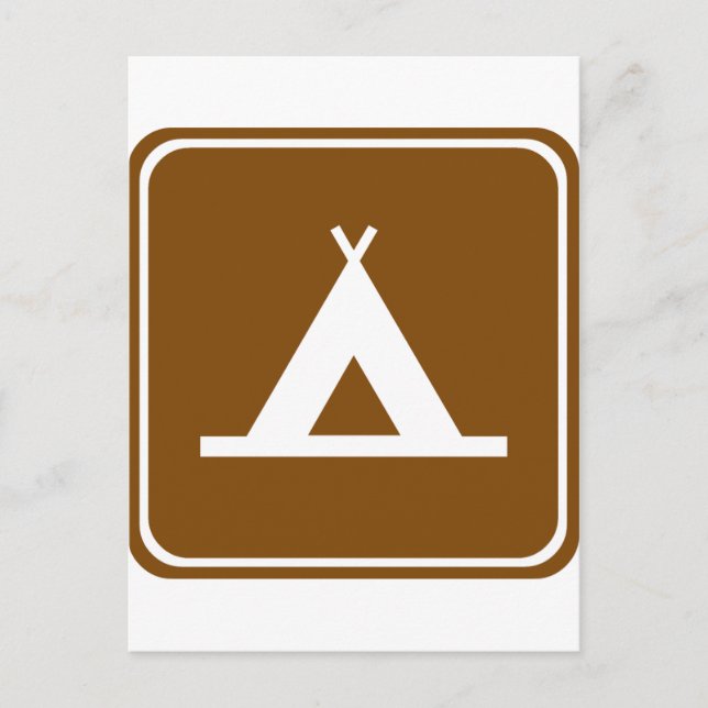 Camping Highway-tecken Vykort (Framsida)