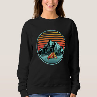 Camping Hiker Retro Synthwave Hiking Camp Tält Cam T Shirt