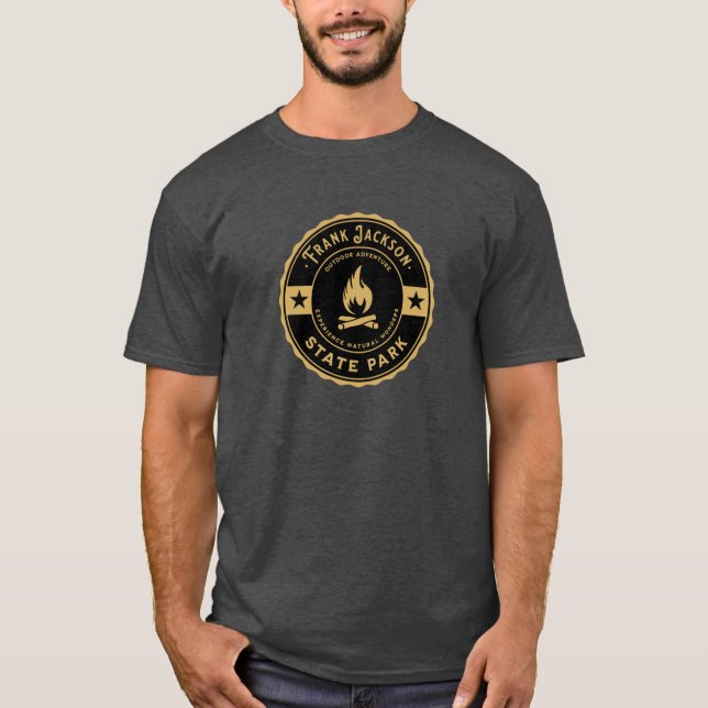 Camping Hiking Adventure Frank Jackson State Park  T Shirt (Framsida)