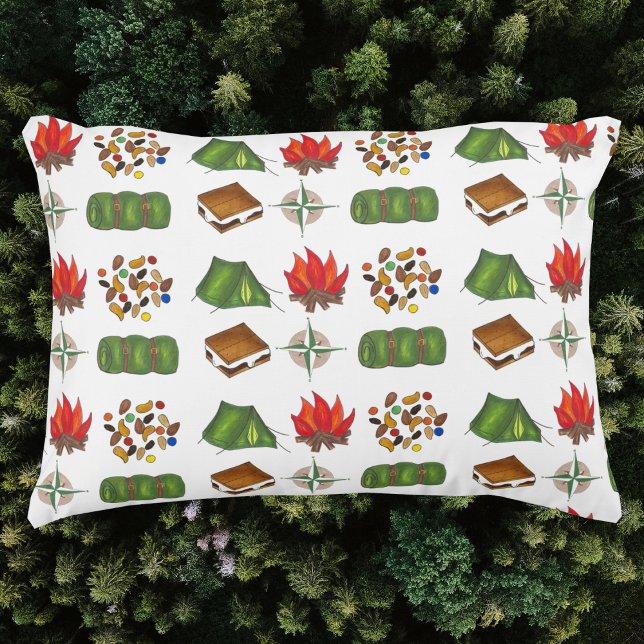 Camping Hiking Climate, sommarläger utomhus Prydnadskudde (Camping enthusiast pillow)