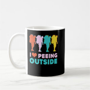 Camping Hiking Gift- I Kärlek Peeing Exside-Hiker Kaffemugg