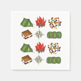 Camping Hiking Outdoor Summer Camp Napkins Pappersservett
