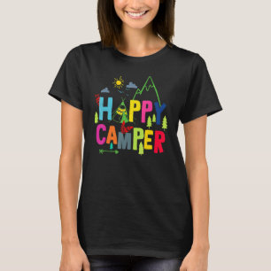 Camping Hiking Present Lycklig Camper T Shirt