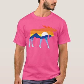 Camping Hiking Retro Mountains Outrs Camp Moose gi T Shirt