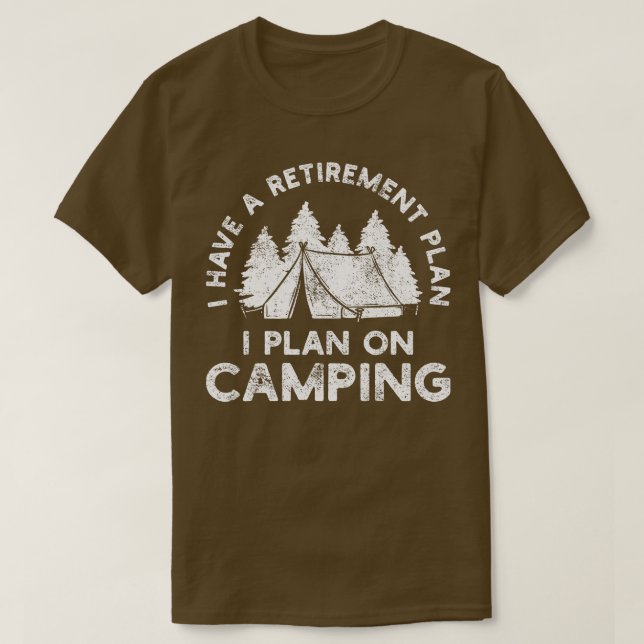 Camping Hiking Scouting Pension T Shirt (Design framsida)