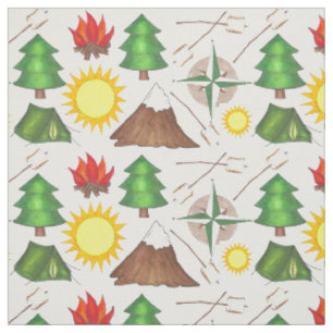 Camping Hiking Summer Camp Fabric Tält Sol Smores Tyg