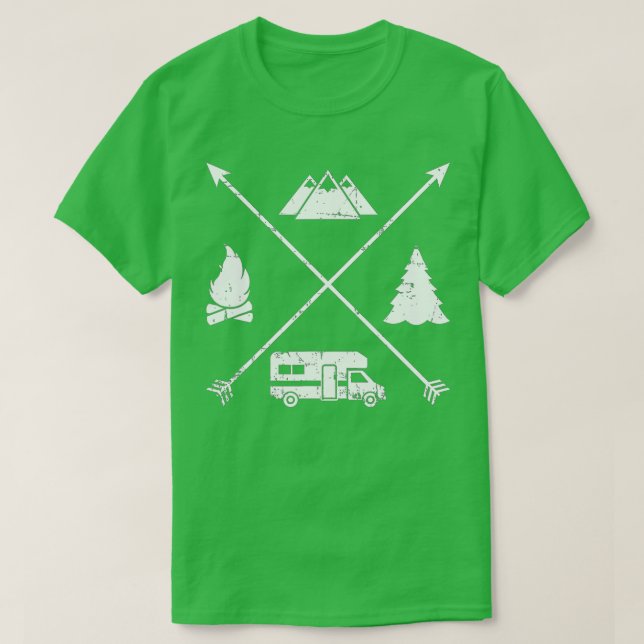 Camping hipster RV T Shirt (Design framsida)