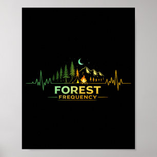 Camping hjärta natur camparen läger utomhus poster