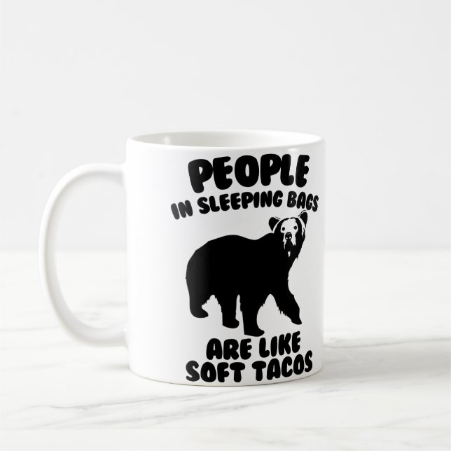 Camping Humor Björn Mat Kaffemugg (Vänster)