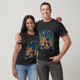 Camping Hund och Katt Äventyr T Shirt