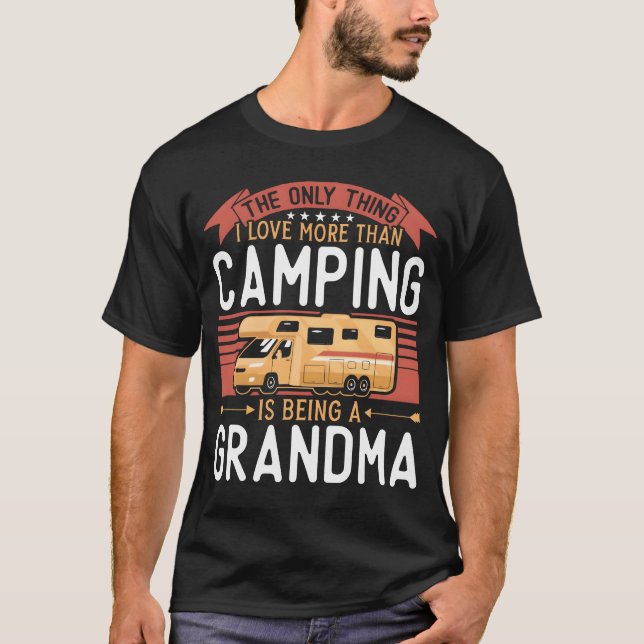 Camping Husbil rolig T Shirt (Framsida)