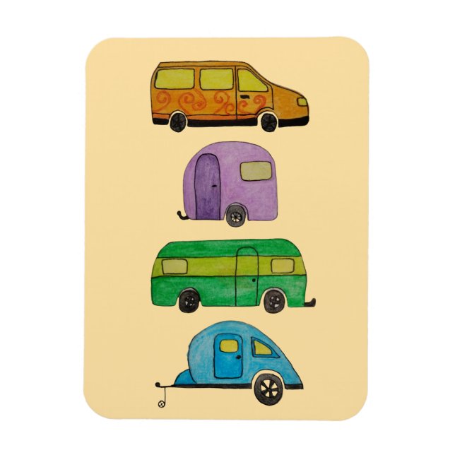 Camping husvagnar magnet (Vertikal)