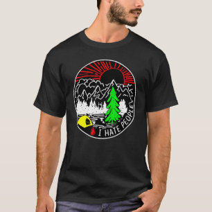 Camping i Hate People Äventyr T Shirt