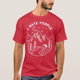 Camping I Hate People Mountain Camping Älskare Gif T Shirt