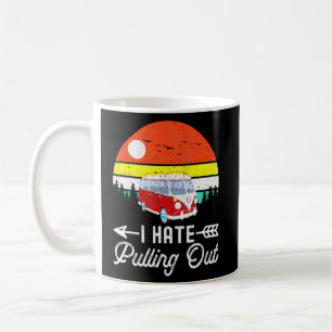 Camping I hating Pulling Out Retro Camper Trailer Kaffemugg