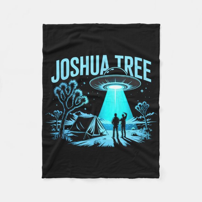 Camping i Joshua Tree  Fleecefilt (Framsidan)