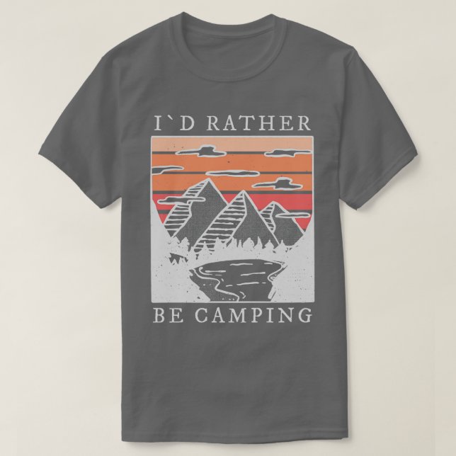 Camping I stället skulle jag vara Camping 2 T Shirt (Design framsida)
