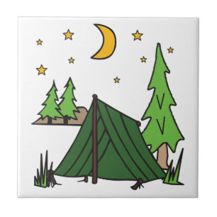Camping i Tält Kakelplatta