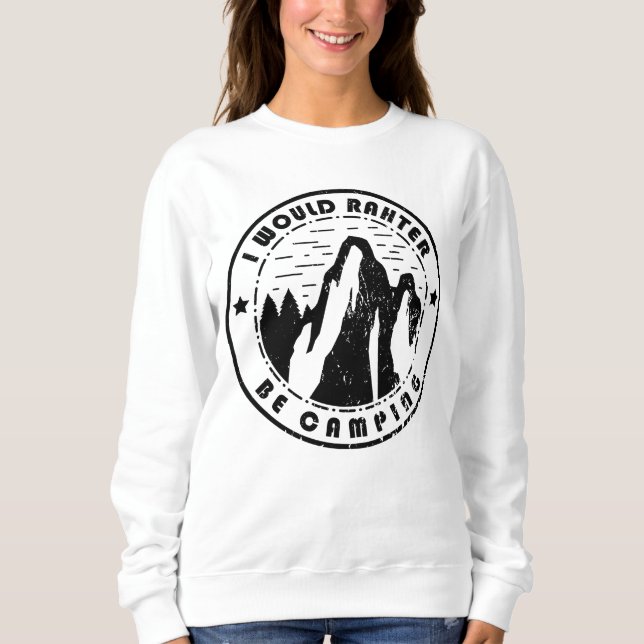 Camping - I Would Rather Be Camping T Shirt (Framsida)
