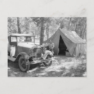 Camping i Yakima Valley, 1936 Vykort