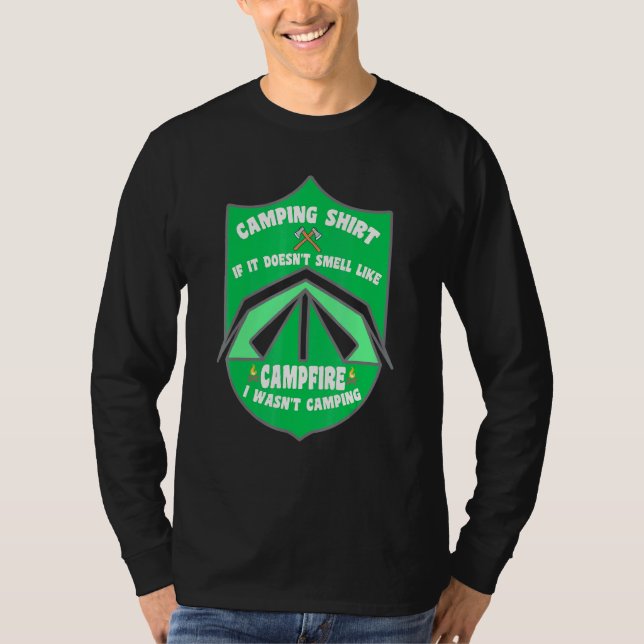 Camping if it Smell like Campfire Camper T Shirt (Framsida)