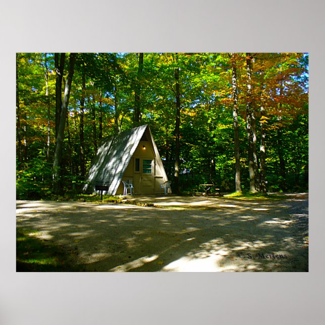 Camping in an A-Ram Cabin Poster (Framsidan)