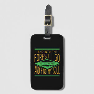 Camping - in i Forest I Go Funny Camping Bagagebricka