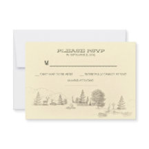 Camping in skogen Bröllop OSA Card