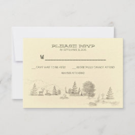 Camping in skogen Bröllop OSA Card Kort