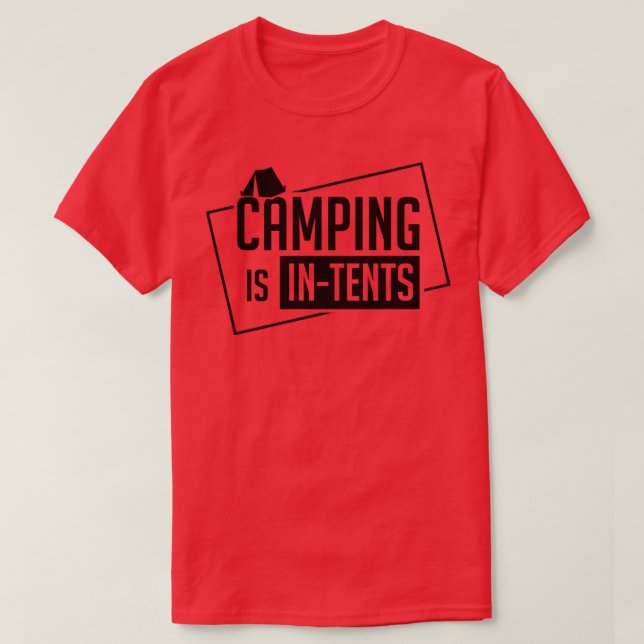 Camping in Tält 1 T Shirt (Design framsida)