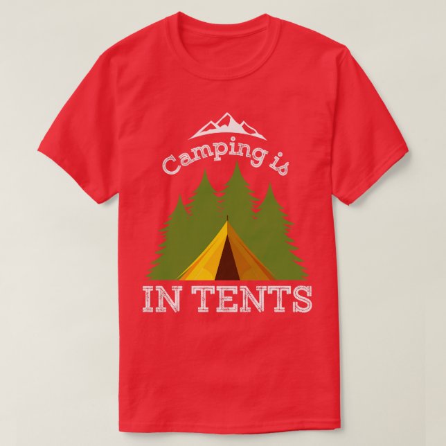 Camping in Tält 2 T Shirt (Design framsida)
