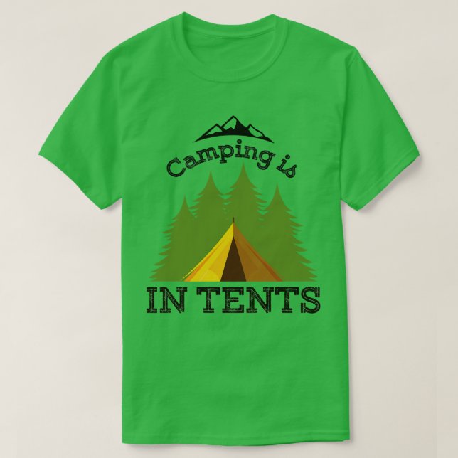 Camping in Tält 3 T Shirt (Design framsida)