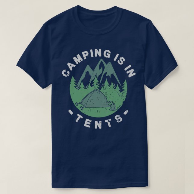 Camping in Tält 7 T Shirt (Design framsida)