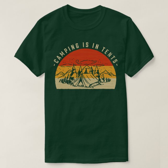 Camping in Tält 8 T Shirt (Design framsida)