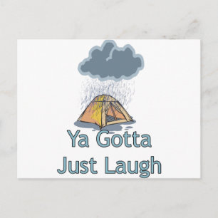 Camping in the Rain Vykort