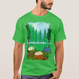 Camping Inent And Forest Camping girl T Shirt