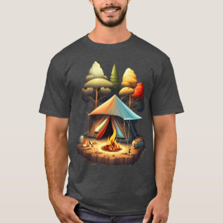 Camping Inent Design girl T Shirt